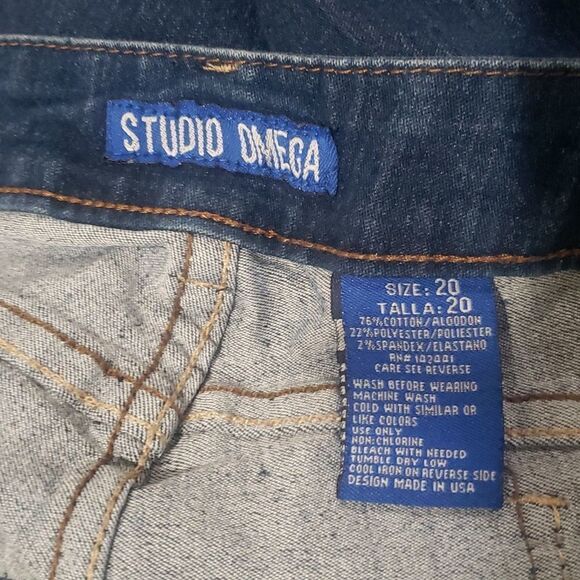 Womens Studio Omega Blue Jeans Plus Size 20 - Picture 7 of 7